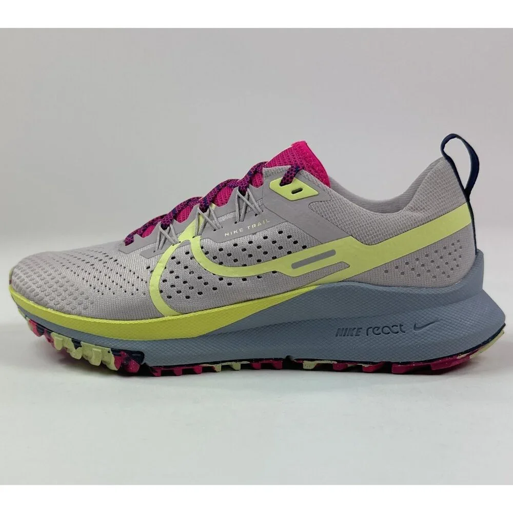 Nike React Pegasus Trail 4 Womens Gray Green Running Shoes Sneakers DJ6159-002 - Picture 6 of 9